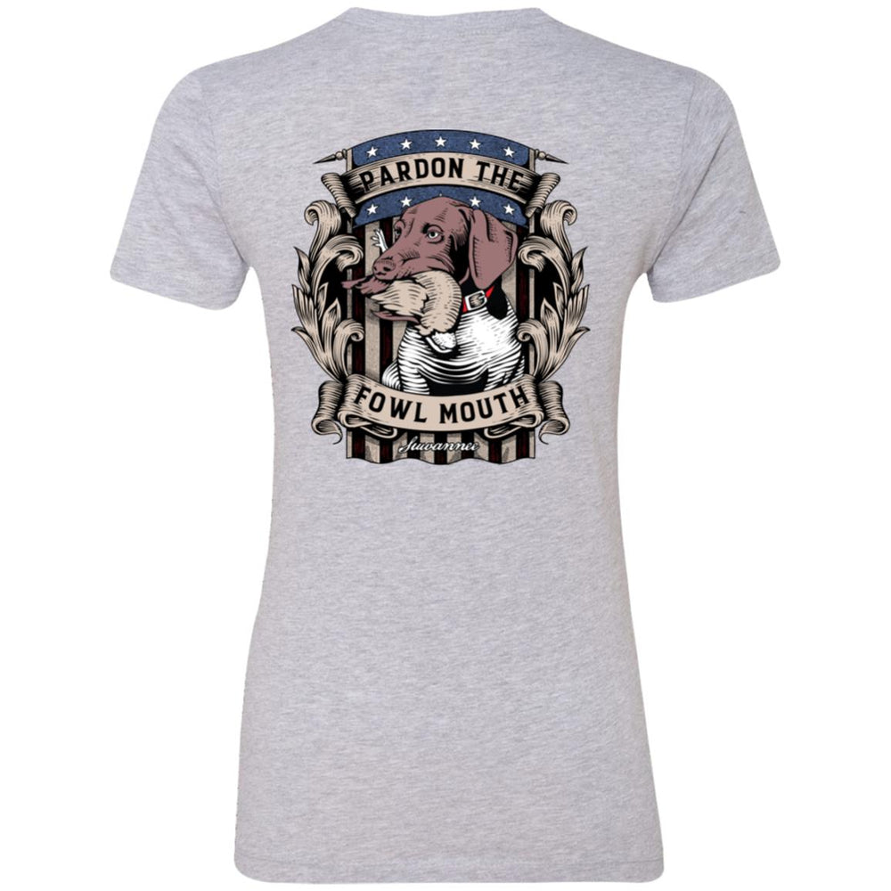 Pardon The Fowl Mouth™ Quail :: Womens SS Tshirt :: Fowl Language™