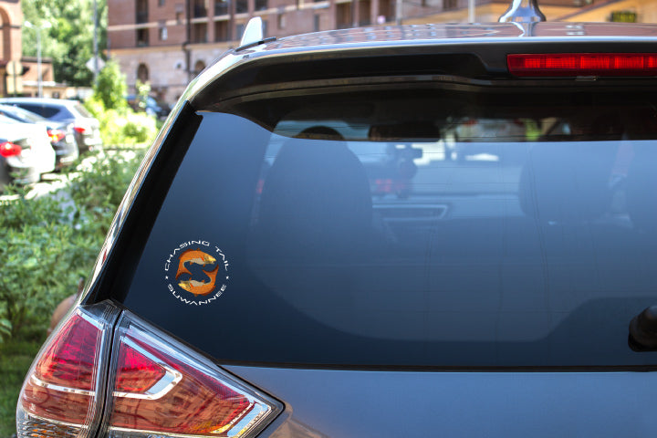 Chasing Tail™ - Redfish Window Sticker Decal - White - Suwannee™
