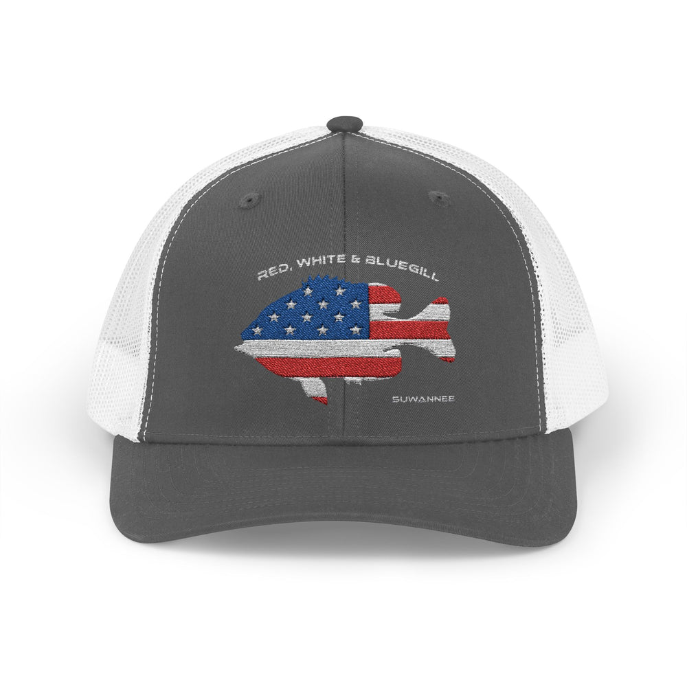 Red White & Bluetick :: Patriotic Snapback Trucker Cap :: American Flag Cap :: Fishing Enthusiast Hat :: Independence Day Apparel