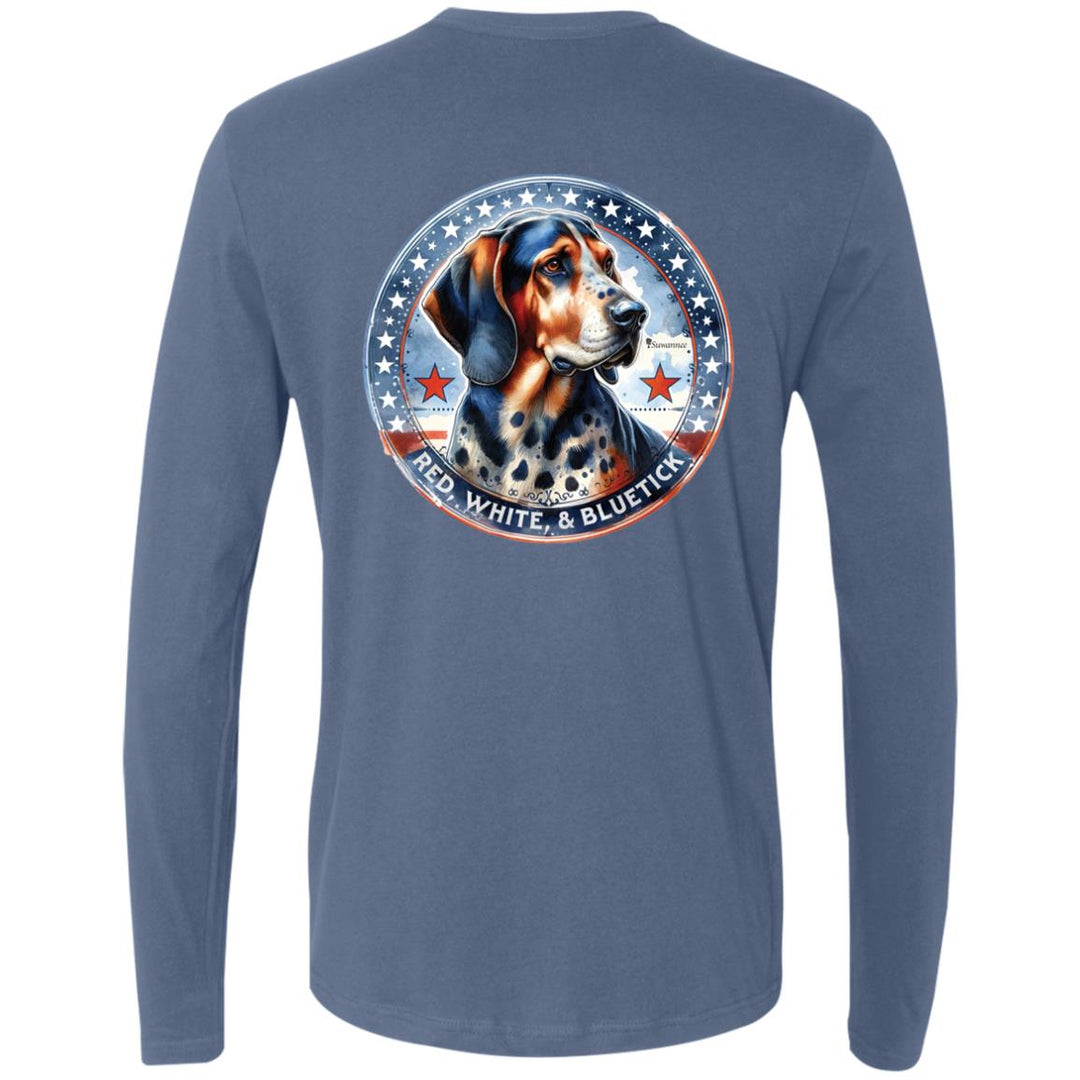 Patriotic Bluetick :: Mens LS Tshirt :: Americana