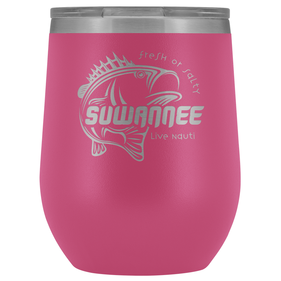 Bass :: 12 oz Wine Tumbler :: Fresh or Salty™