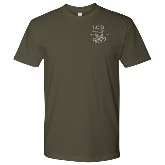 Social Distancing Mens Camping Tshirt