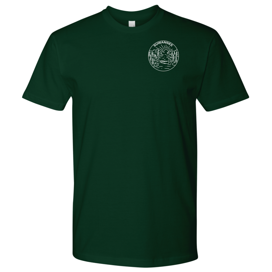 Camping Serenity Scene Line Art - Mens Tshirt - SS/LS - Suwannee™