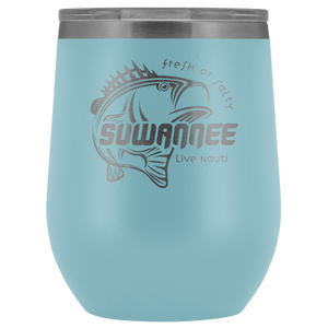 Bass :: 12 oz Wine Tumbler :: Fresh or Salty™
