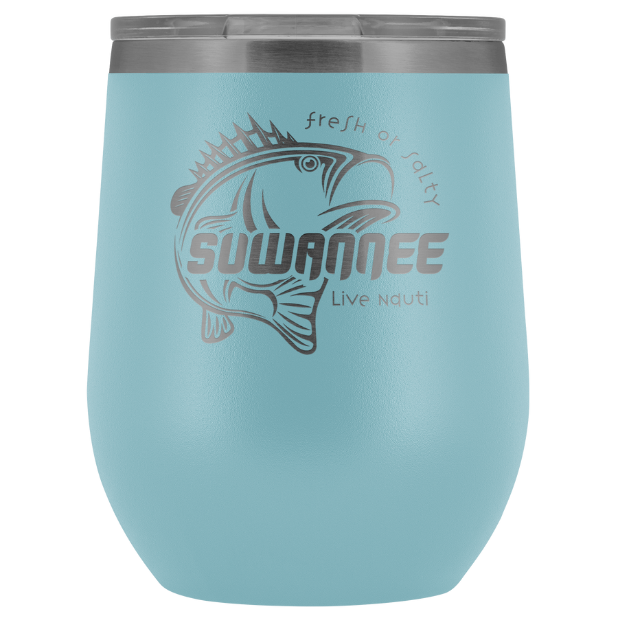 Bass :: 12 oz Wine Tumbler :: Fresh or Salty™
