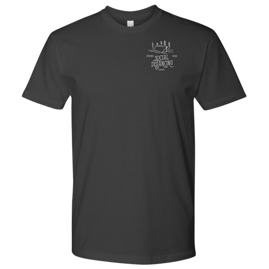 Social Distancing Mens Camping Tshirt