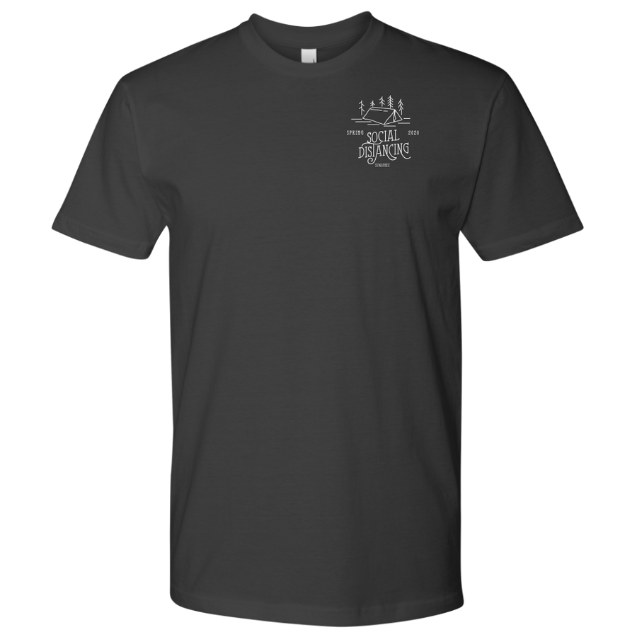 Social Distancing Mens Camping Tshirt