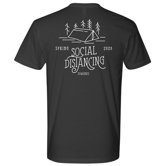 Social Distancing Mens Camping Tshirt