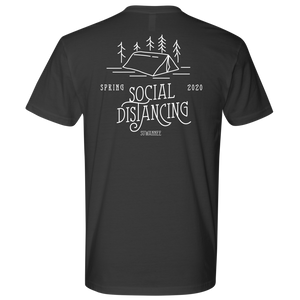 Social Distancing Mens Camping Tshirt