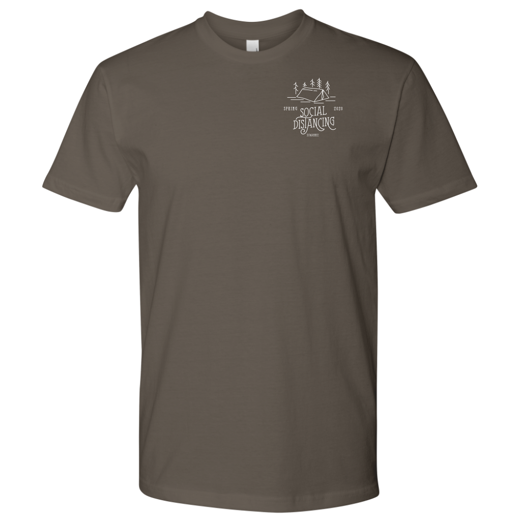 Social Distancing Mens Camping Tshirt