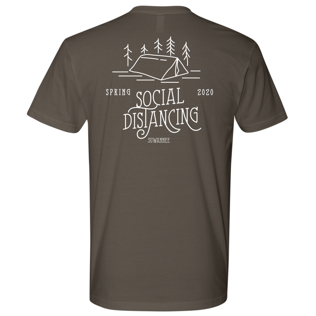 Social Distancing Mens Camping Tshirt