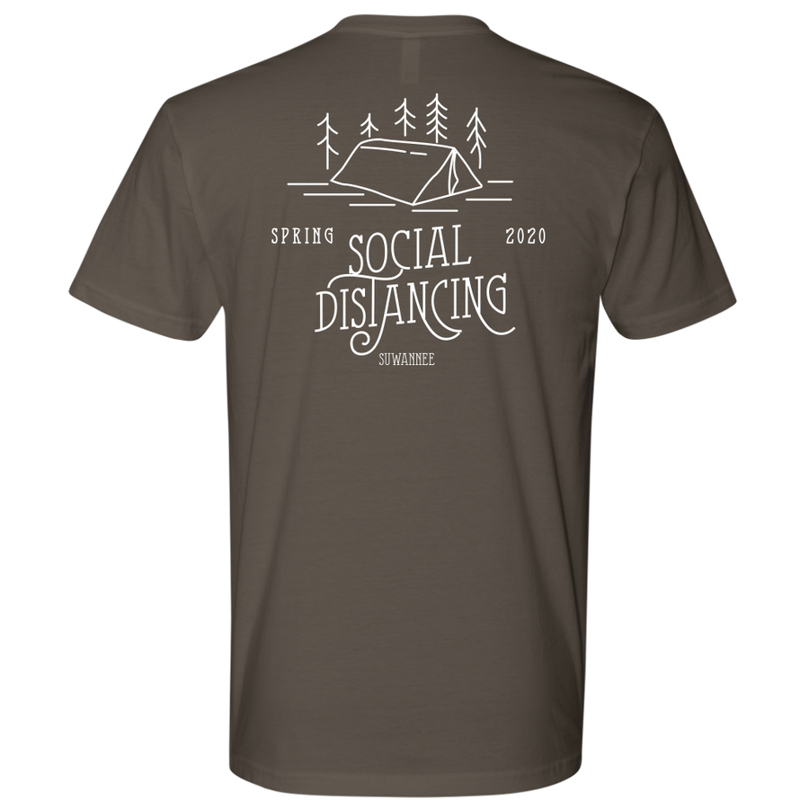 Social Distancing Mens Camping Tshirt