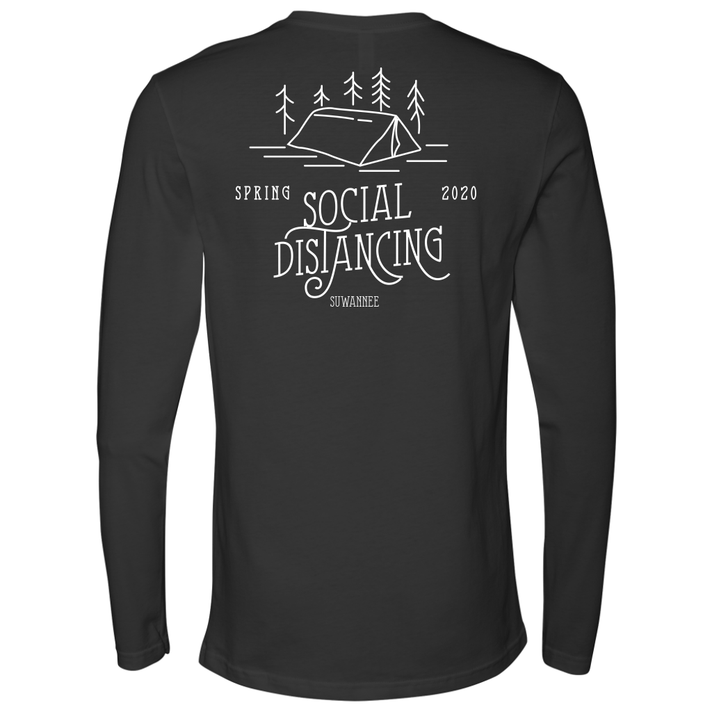 Social Distancing Mens Camping Tshirt