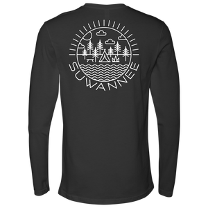 Camping Scene Line Art - Mens Tshirt - SS/LS - Suwannee™