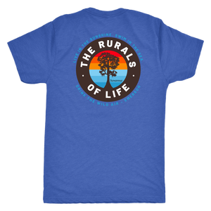 Royal Blend Mens Short Sleeve Tshirt - Rurals of Life Tee with Cypress Tree and Ralph Waldo Emerson Quote by Suwannee Brand Sportswear Apparel