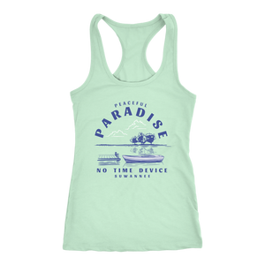 Peaceful Paradise Dock - Womens Racerback Tank - Suwannee™