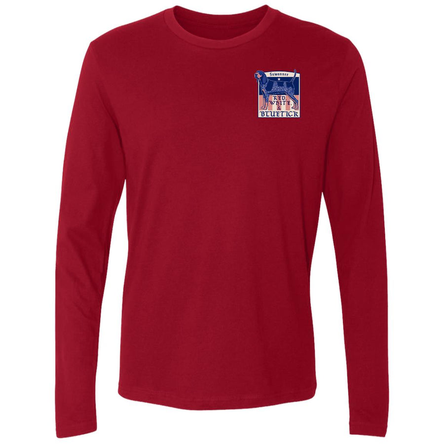 Red White & Bluetick™ :: Mens LS American Flag Tshirt :: Americana