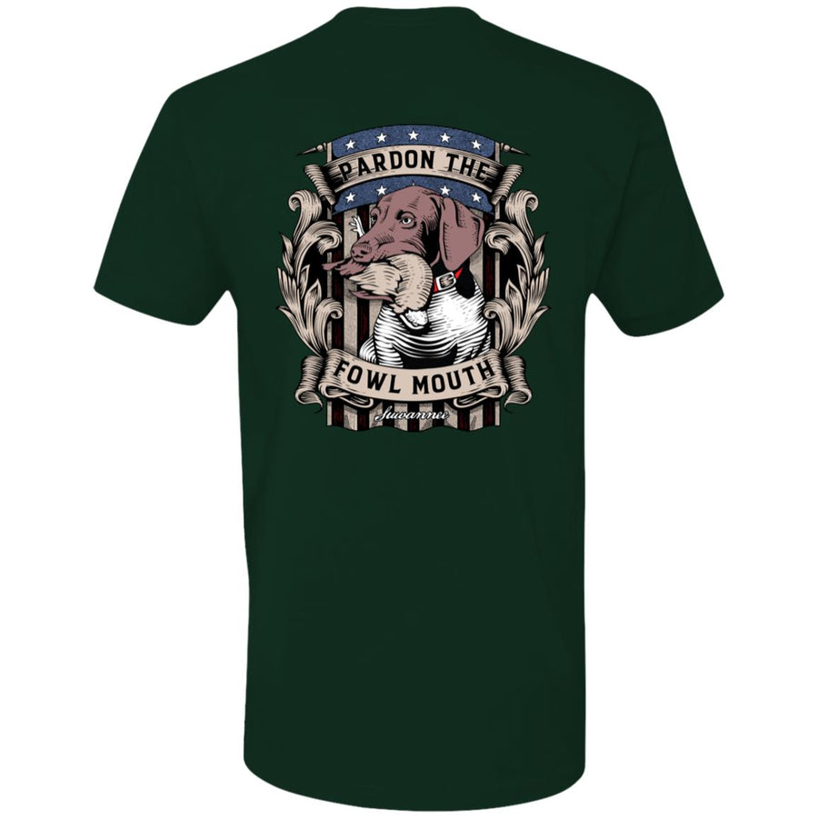 Pardon The Fowl Mouth™ Quail :: Mens SS Tshirt :: Fowl Language™