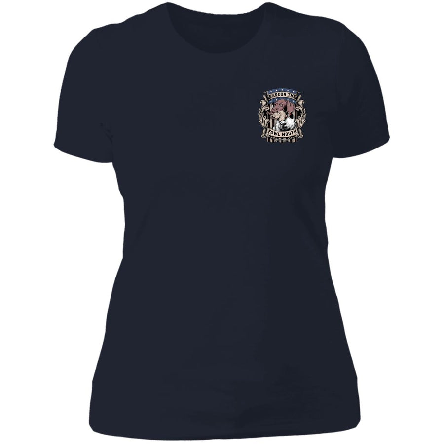 Pardon The Fowl Mouth™ Quail :: Womens SS Tshirt :: Fowl Language™