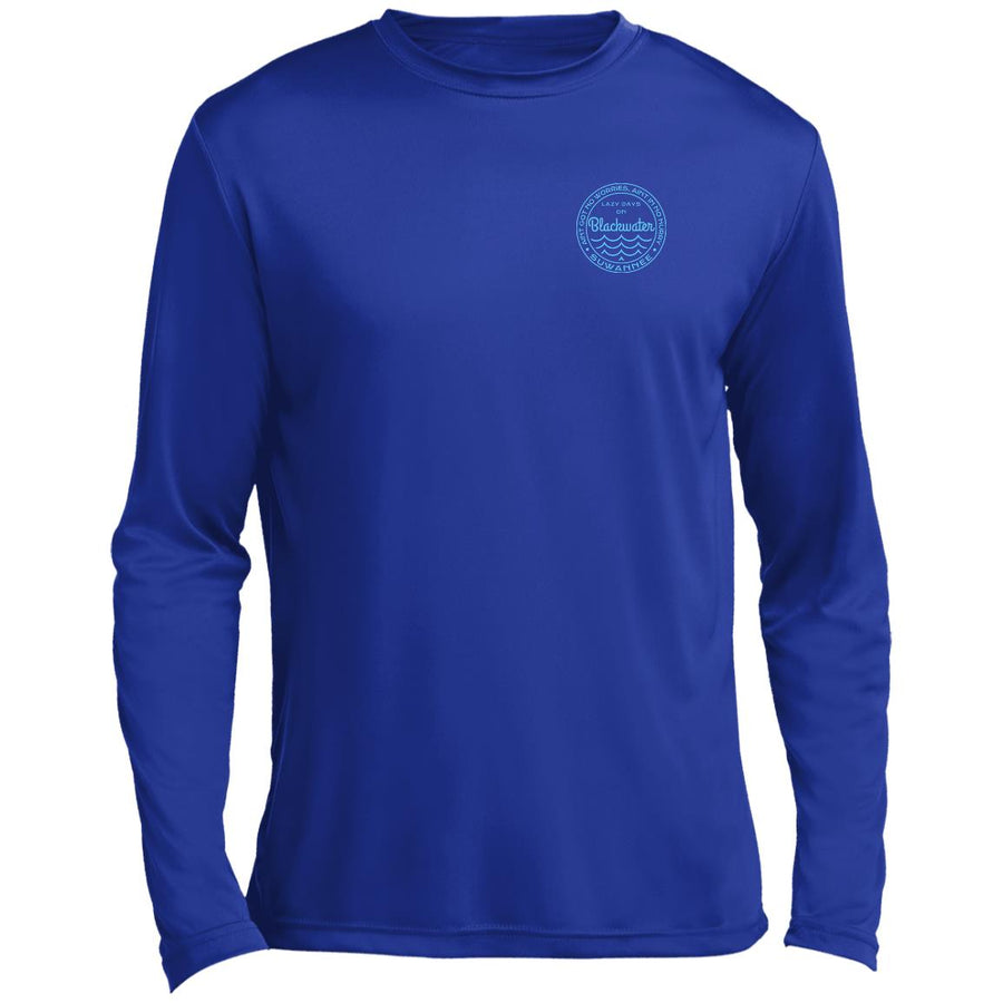 No Worries No Hurry :: Mens LS Performance Tshirt :: Blackwater™