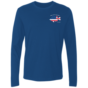 Red White & Bluegill™ :: Mens LS American Flag Tshirt :: Americana