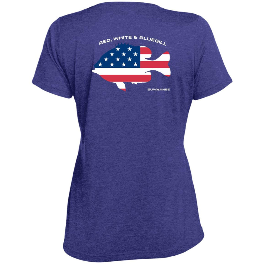 Red White & Bluegill™ :: Womens SS American Flag Performance