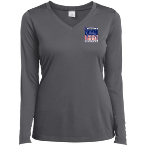 Red White & Bluetick™ :: Womens LS :: American Flag Performance Tshirt