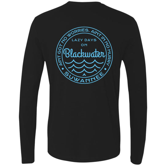 No Worries No Hurry :: Mens LS Tshirt :: Blackwater™