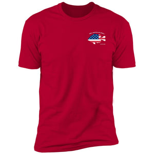 Red White & Bluegill™ :: Mens SS American Flag Tshirt :: Americana