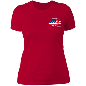 Red White & Bluegill™ :: Womens SS American Flag Tshirt :: Americana