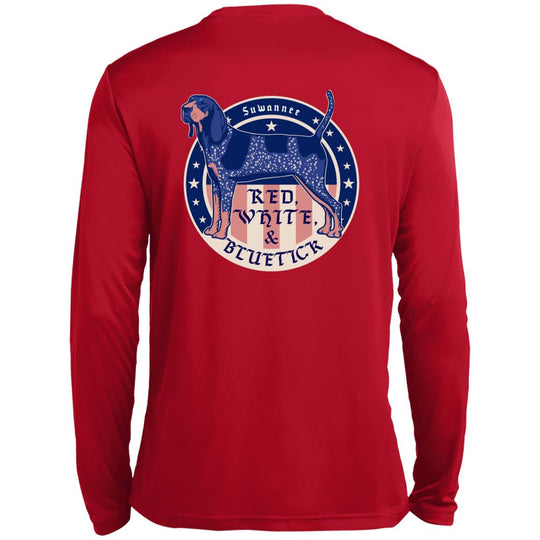 Red White & Bluetick™ :: Mens LS American Flag Performance Tshirt