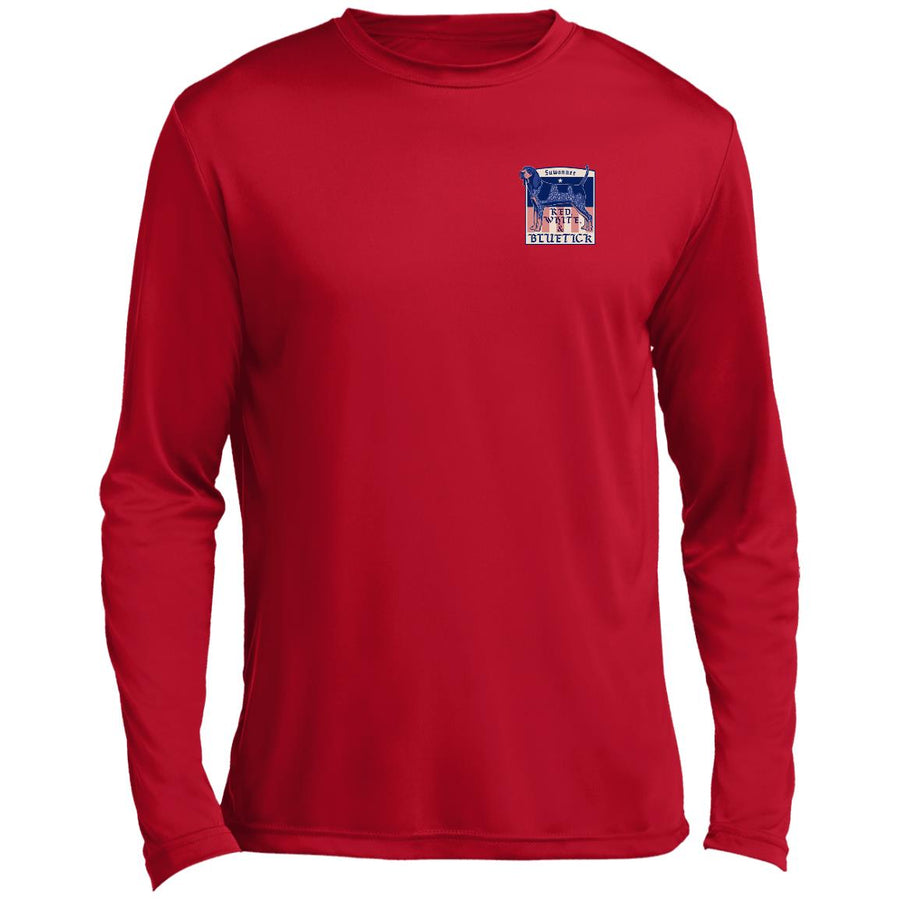 Red White & Bluetick™ :: Mens LS American Flag Performance Tshirt