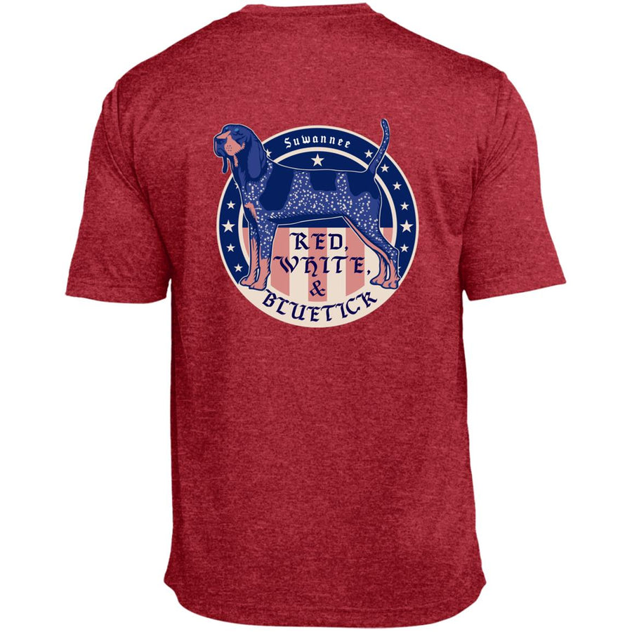 Red White & Bluetick™ Badge :: Mens SS American Flag Performance Tshirt