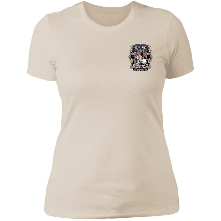 Pardon The Fowl Mouth™ Quail :: Womens SS Tshirt :: Fowl Language™