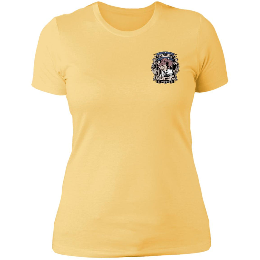 Pardon The Fowl Mouth™ Quail :: Womens SS Tshirt :: Fowl Language™