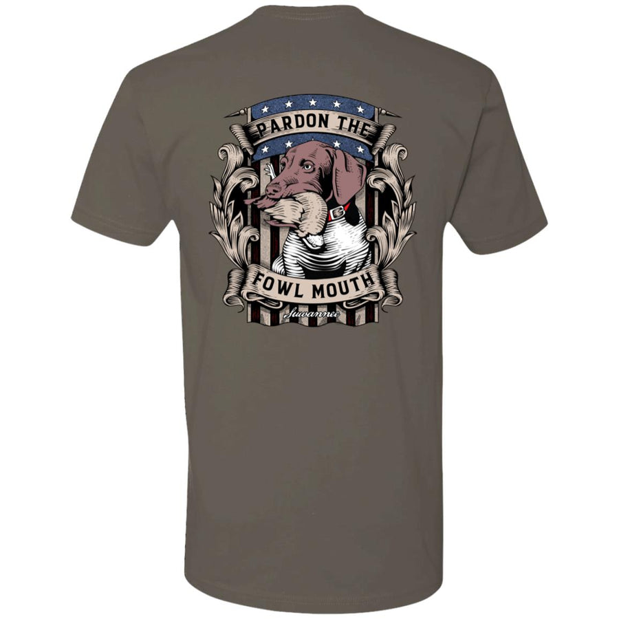 Pardon The Fowl Mouth™ Quail :: Mens SS Tshirt :: Fowl Language™