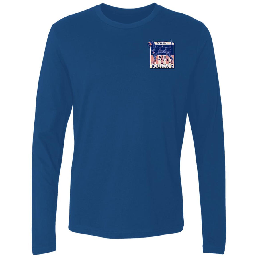 Red White & Bluetick™ :: Mens LS American Flag Tshirt :: Americana
