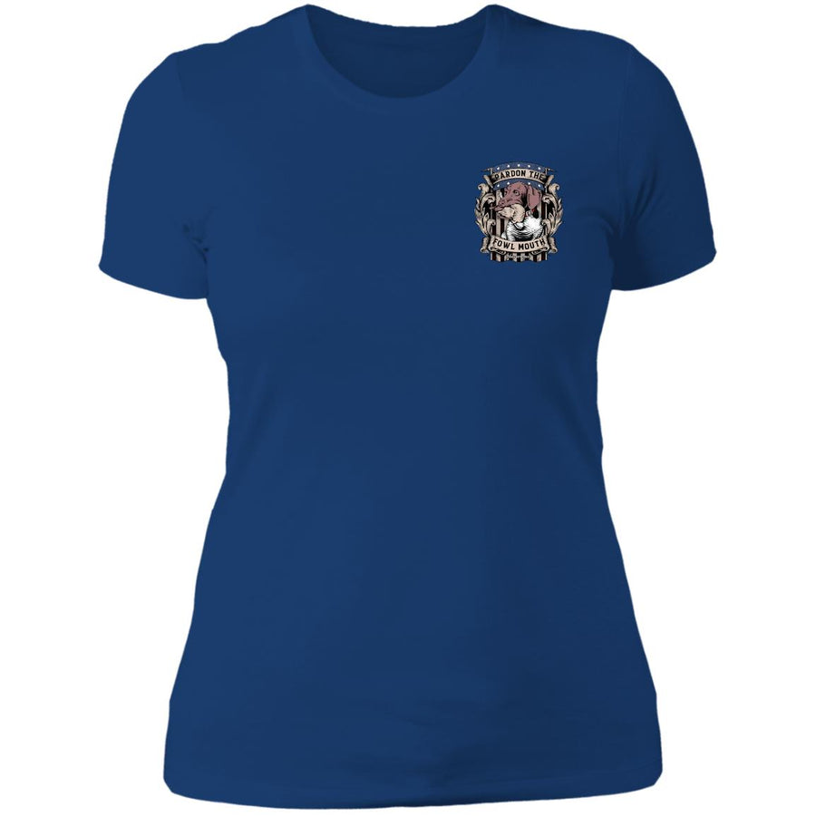 Pardon The Fowl Mouth™ Quail :: Womens SS Tshirt :: Fowl Language™