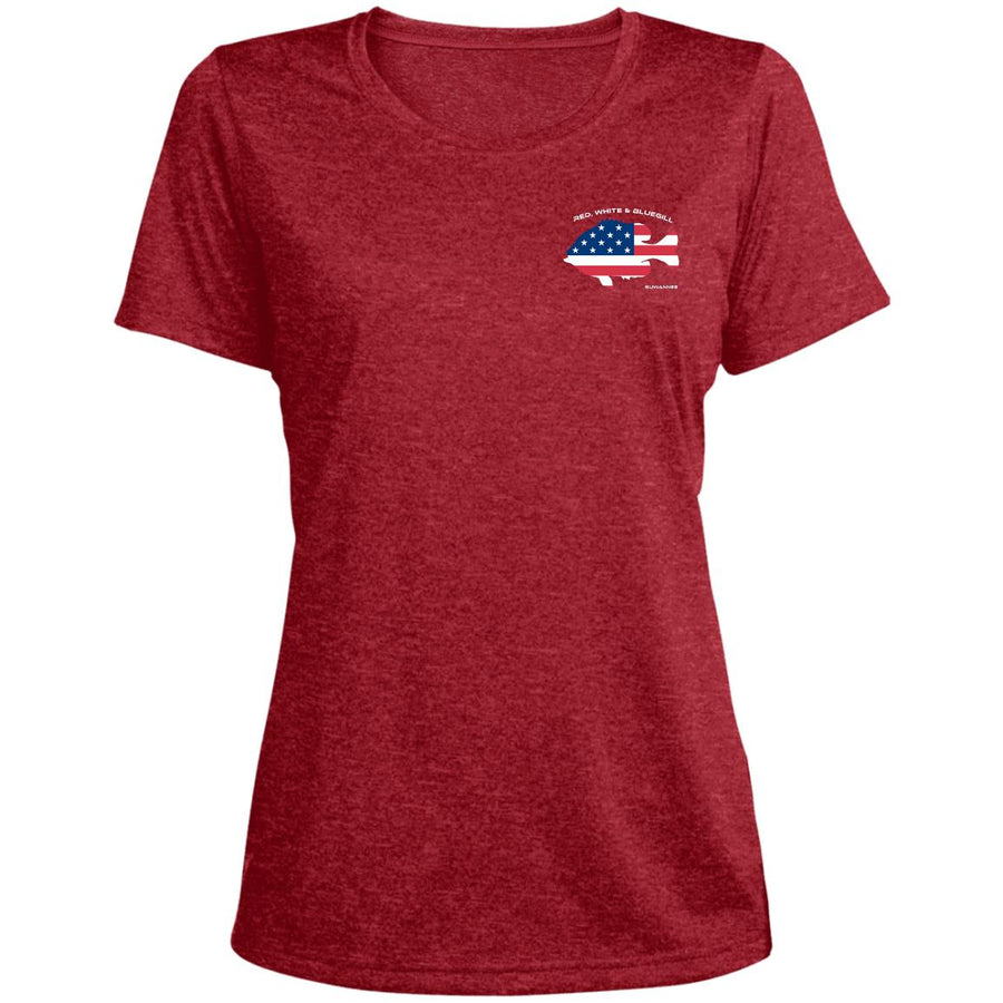 Red White & Bluegill™ :: Womens SS American Flag Performance