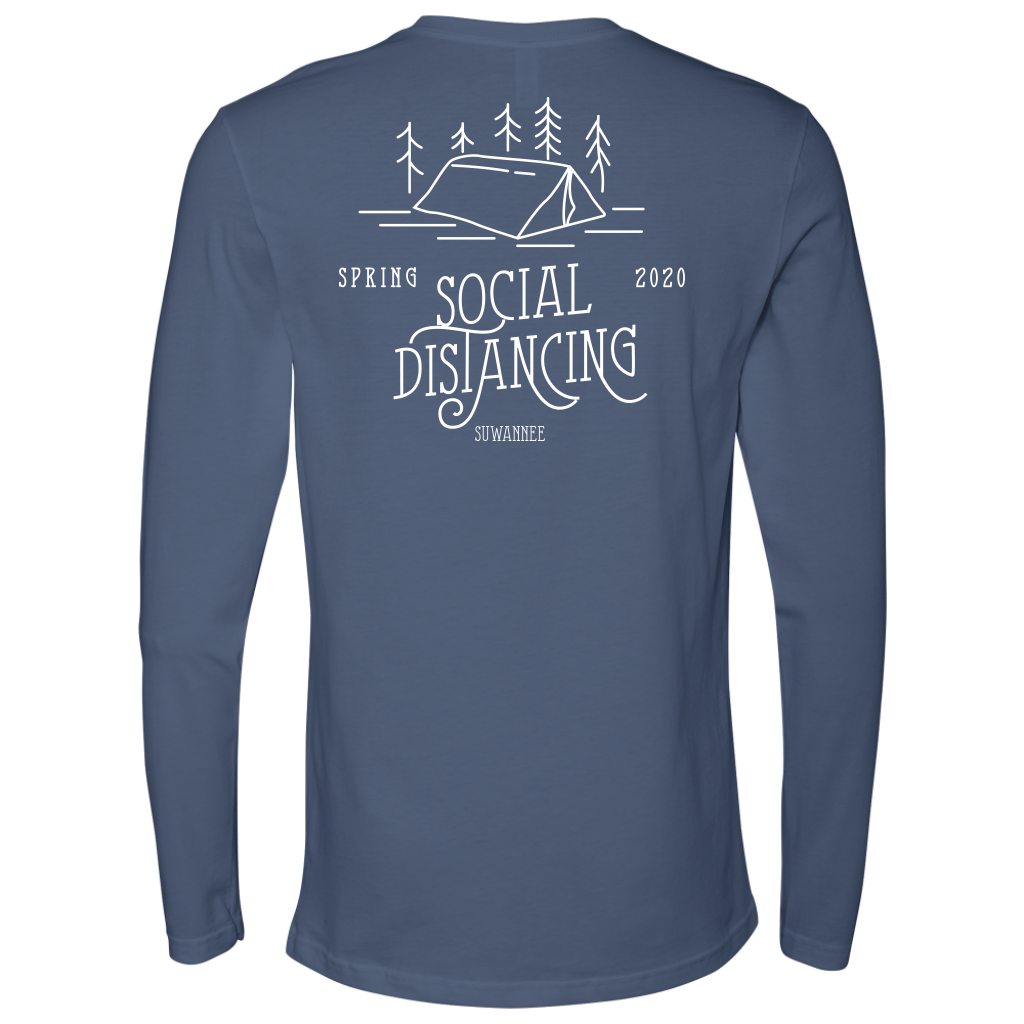 Social Distancing Mens Camping Tshirt