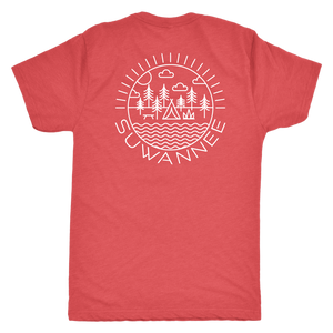 Camping Scene Line Art - Mens Tshirt - SS/LS - Suwannee™