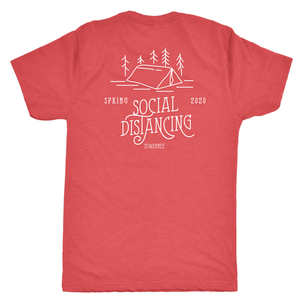 Social Distancing Mens Camping Tshirt