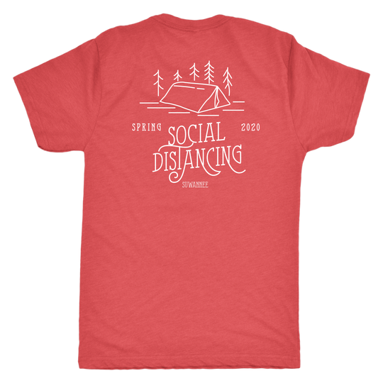 Social Distancing Mens Camping Tshirt