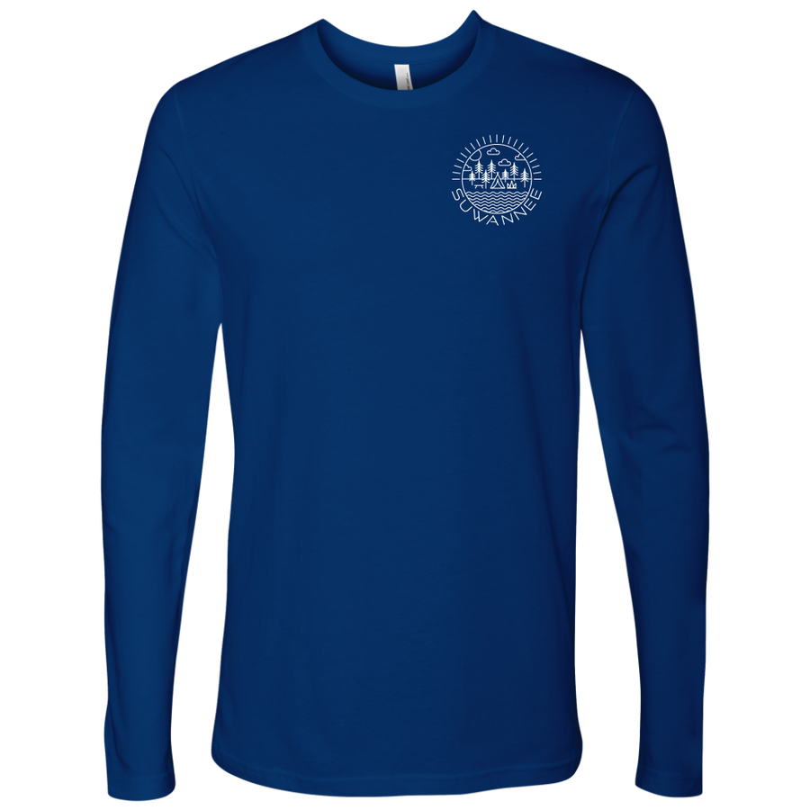 Camping Scene Line Art - Mens Tshirt - SS/LS - Suwannee™
