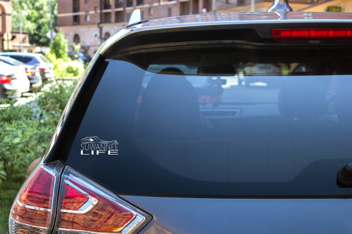 Sneaky Gator - Window Decal - White - Suwannee Life™