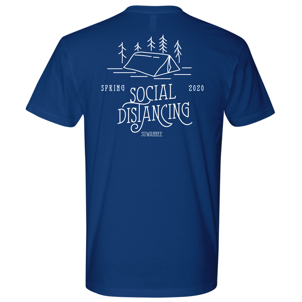 Social Distancing Mens Camping Tshirt