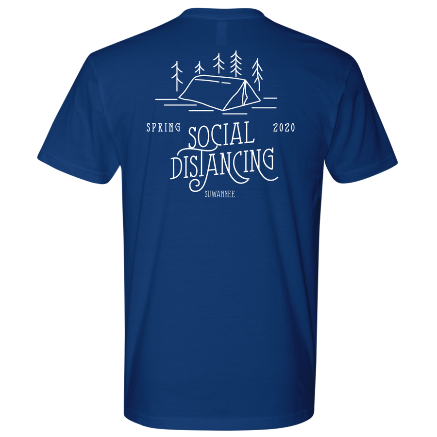 Social Distancing Mens Camping Tshirt