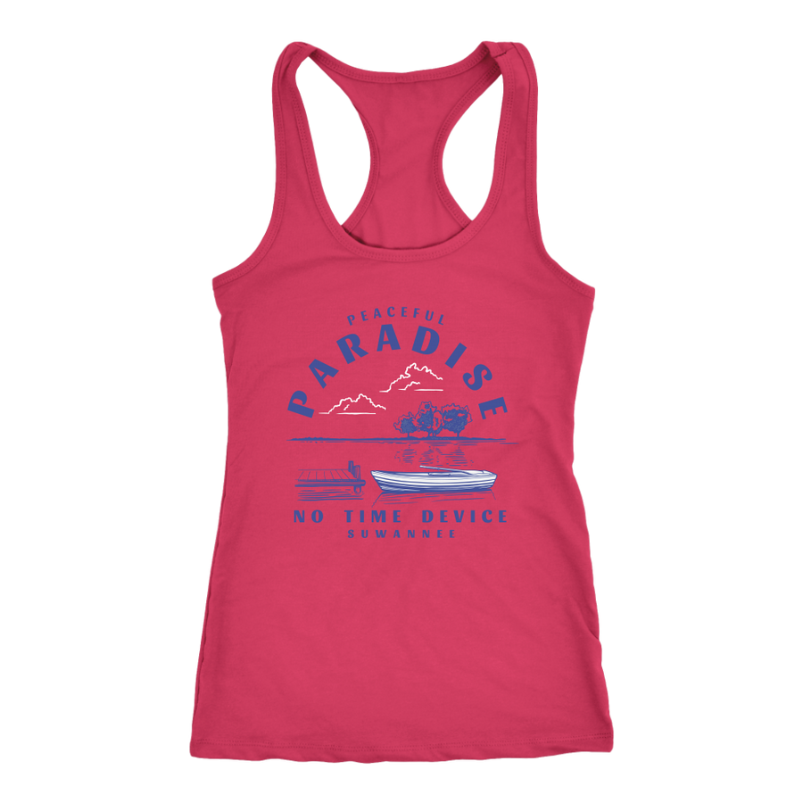 Peaceful Paradise Dock - Womens Racerback Tank - Suwannee™