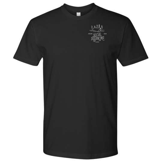 Social Distancing Mens Camping Tshirt