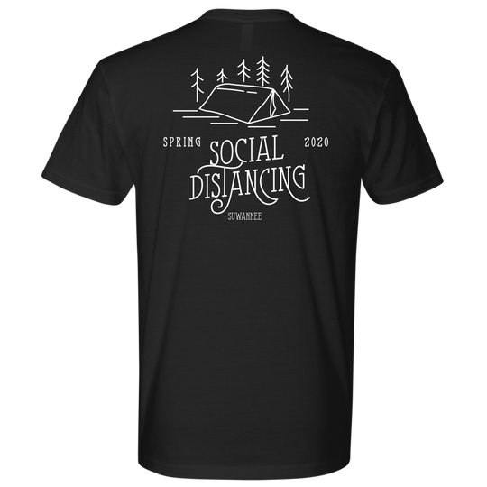 Social Distancing Mens Camping Tshirt